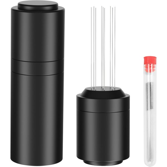 WDT Espresso Distribution Tools Stirrer Tool Coffee Distributor for Barista Machine Accessories 9*0.35mm Grounds with Extra 9 Replaceable Needles,
