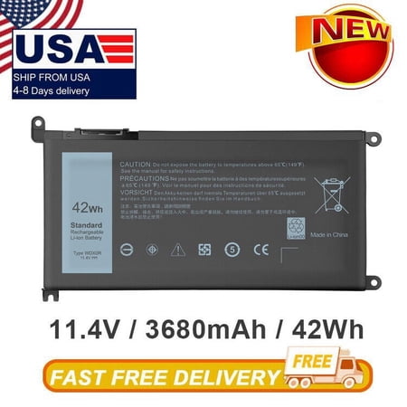 WDX0R Notebook Battery 11.4V 42WH for DELL Inspiron 5368 5378 5379 5565 5567