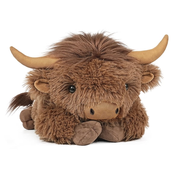 WDXDSOB Weighted Highland Cow Stuffed Animals, 4.2 Lbs Weighted Highland Cow Plush for Kids & Adults, 21.6 Inch Large Cattle Pillow Toy Gift for Christmas Birthday Gift A101