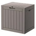 thumbnail image 1 of WDZS 33 Gallon Outdoor Storage Box, Waterproof Resin for Indoor & Outdoor Use – Lockable Patio for Garden Tools, Package Deliveries, Pool Accessories, Sports Gear & Furniture-Grey, 1 of 8