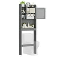 thumbnail image 1 of WDZS 4-Tier Over The Toilet Storage Rack, Freestanding Bathroom Organizer Shelf with Stable Safety Frame, Space Saving Above Toilet Shelf Unit for Small Bathroom Laundry Room,Gray, 1 of 13
