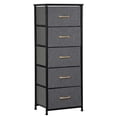 WDZS 5 Drawer Fabric Storage Dresser, Tall Chest Organizer with Heavy ...