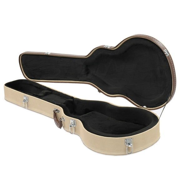 WDZS Electric Guitar Hard Case, Wooden Hard-Shell Protective Carrying Case for 39 Inch KLP-Style Electric Guitar with Lock Latch Padding
