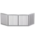 thumbnail image 1 of WDZS Extra Wide Dog Gate 24 Inch High Freestanding Indoor Pet Door for House Doorways Stairs Halls, Foldable Wood Outdoor Safety Fence 4 Panels,Grey, 1 of 13