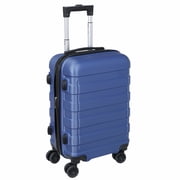 WDZS Hardside Expandable Spinner Luggage Suitcase Lightweight Travel Luggage with Double Spinner Wheels, Carry-On 21 Inch,Navy Blue