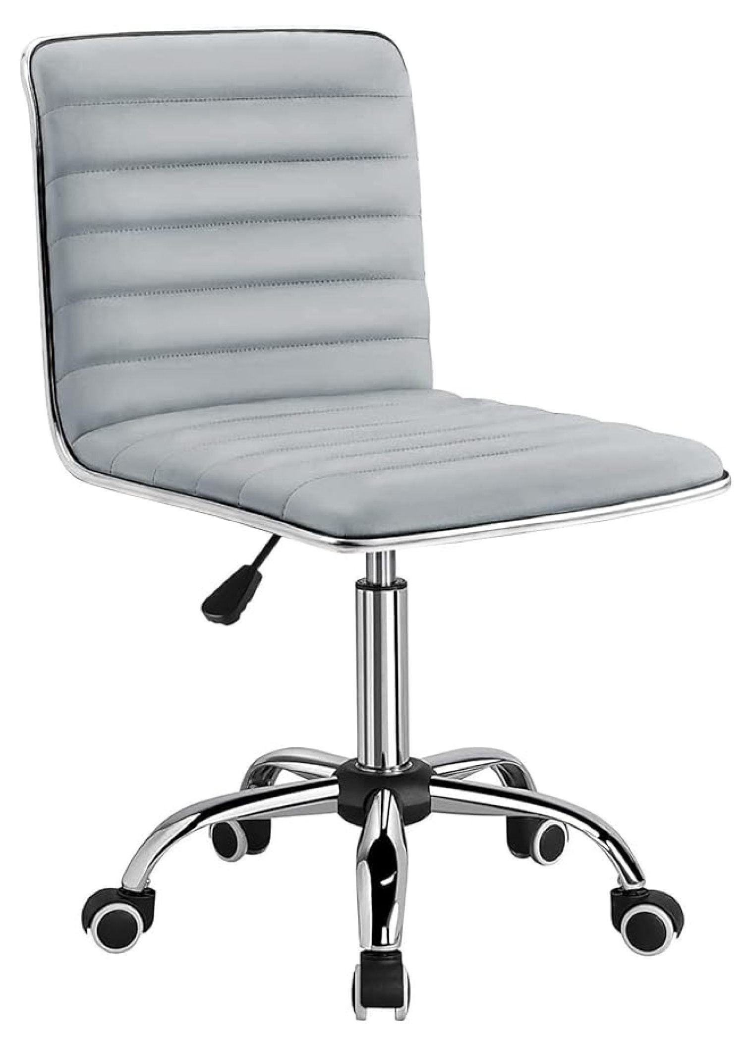 WDZS Mid Back Task Chair,Low Back Leather Swivel Office Chair,Computer ...