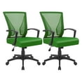 thumbnail image 1 of WDZS Office Chair Ergonomic Computer Desk Mesh Chair Mid Back Swivel Lumbar Support with Armrest (2, Green), 1 of 8