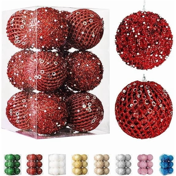 WE 12 pcs Christmas Tree Balls Xmas Decoration Ornaments Christmas Ball Ornaments