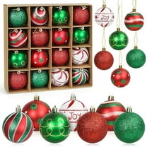 WE 16 pcs Christmas Tree Balls Xmas Decoration Ornaments Christmas Ball Ornaments 6cm