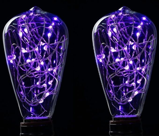 WE 3D Fireworks Edison BulbLED Decorative Firework Light Bulb, 2 Pack 3D Incandescent Bulbs Light Bulb 5W 85-265V Retro Bulb