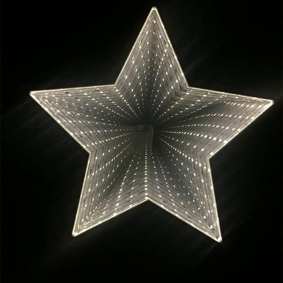 WE 3D Mirror Night Light, LED Night Light, Bell Color, Glass Material, Tabletop Mount, 1 Pack