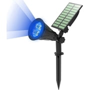 WE 4 LED Solar Spotlights 2 in 1 Waterproof Security Light Solar Lights Outdoor for Tree,Patio,Yar Blue
