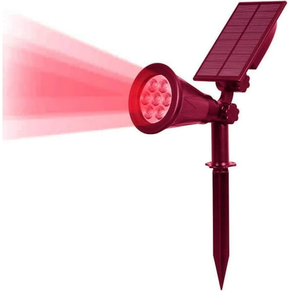 WE 7 LED Solar Spotlights 2 in 1 Waterproof Security Light Solar Lights Outdoor for Tree,Patio,Yard (Blue)