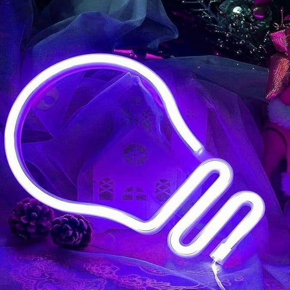 WE Bulb Neon Sign LED Neon Light Night Lamp USB Battery Powered Led Neon Light Sign Bedroom Wall Decor