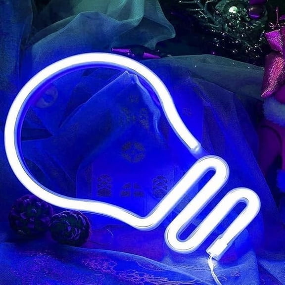 WE Bulb Neon Sign LED Neon Light Night Lamp USB Battery Powered Led Neon Light Sign Bedroom Wall Decor