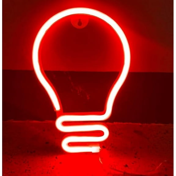 WE Bulb Neon Sign LED Neon Light Night Lamp USB Battery Powered Led Neon Light Sign Bedroom Wall Decor