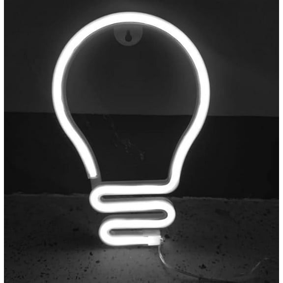 WE Bulb Neon Sign LED Neon Light Night Lamp USB Battery Powered Led Neon Light Sign Bedroom Wall Decor