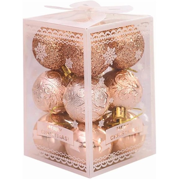 WE Christmas Baubles,12 pcs 4cm Christmas Tree Decorations Ball Ornaments Balls Xmas Hanging Decorations Holiday Decor