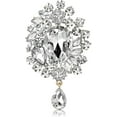 thumbnail image 1 of WE Crystal flower brooch,Sparkling Crystal Brooch Pin Vintage Rhinestone Bridal Brooch Lapel Pin, 1 of 1