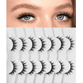 thumbnail image 1 of WE False Eyelashes Style h20-012, 12mm Voluminous & Fluffy, Dramatic Yet Natural Wispy Look, 5 Pairs, 1 of 8