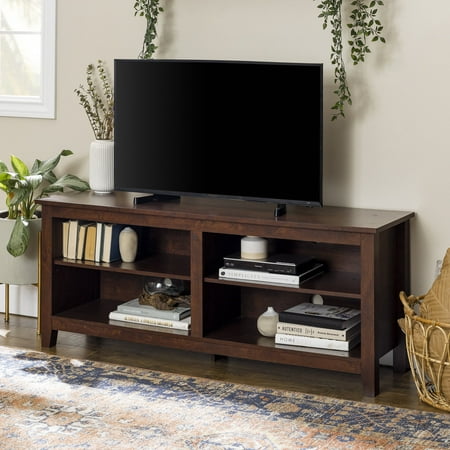 Walker Edison Open Storage TV Stand – Fits TVs up to 65″