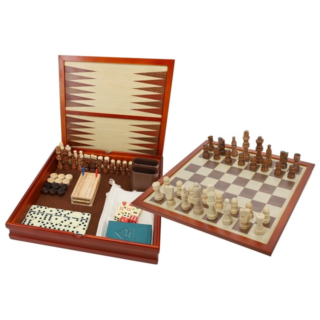 WE Games 7in1 Combination Wood Game Set 12 inch board Includes
