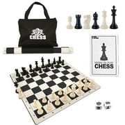 WE Games Best Value Tournament Chess Set - 20 in. Vinyl Board, Staunton pcs