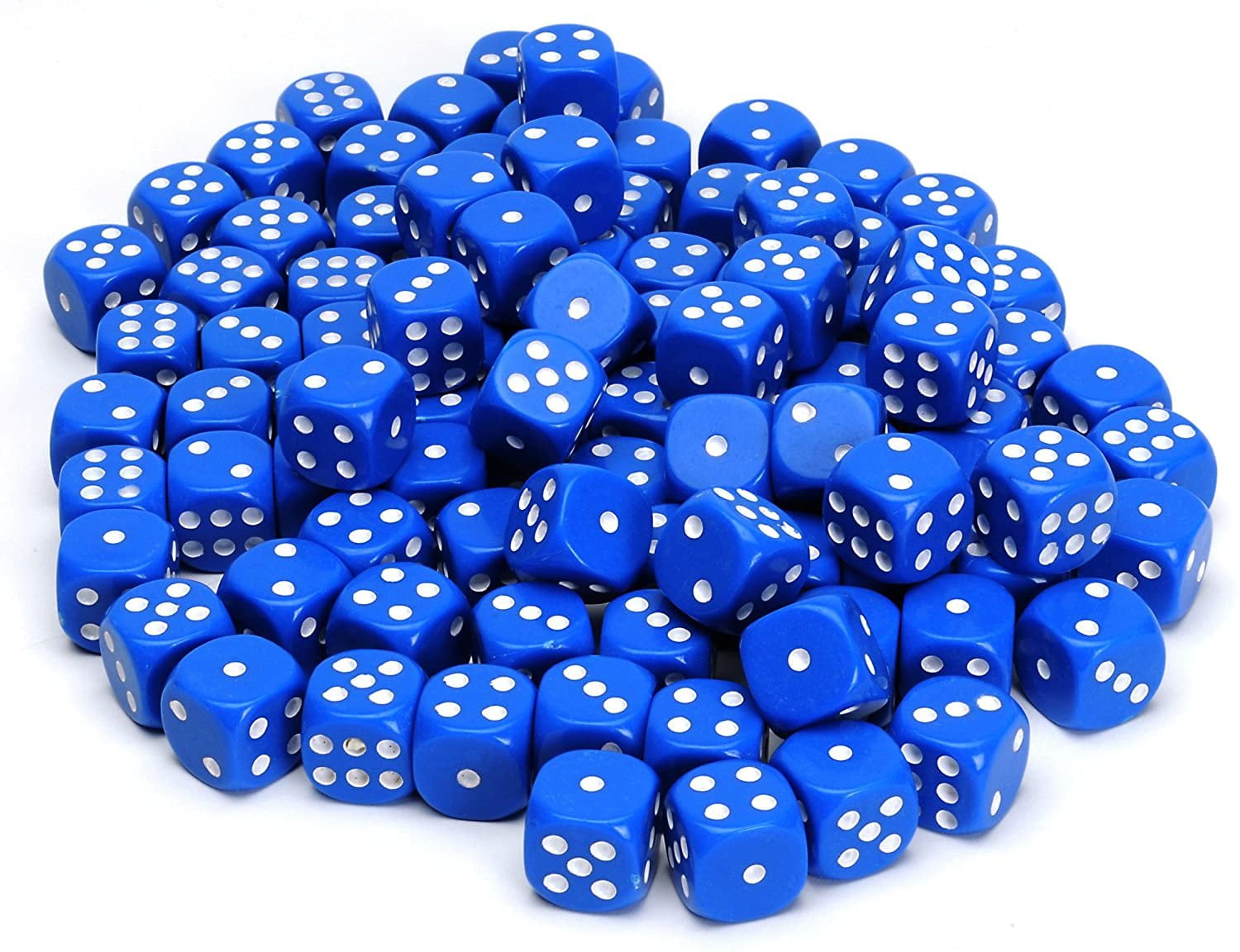 WE Games Blue Dice with Rounded Corners - 100 Pack