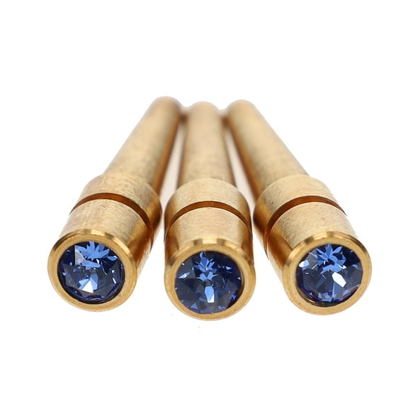 WE Games Brass Cribbage Pegs - Swarovski Crystals - Set of 3 - Blue