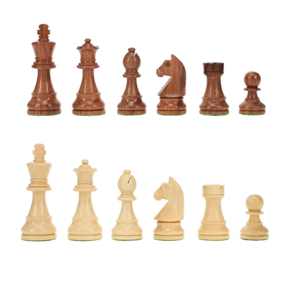 WE Games Classic Staunton Chess Pieces - Weighted & Handpolished Wood