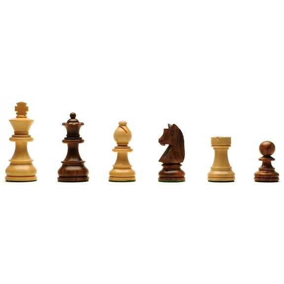 WE Games Classic Staunton Chessmen - Weighted & Handpolished Wood with 3 in. King