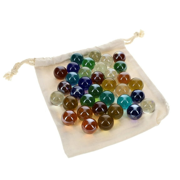 WE Games Clear Marble Stones with Canvas Bag