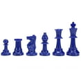 thumbnail image 1 of WE Games Color Bright Chess Pieces Half Set - Includes 17 Pieces in Blue, 1 of 8