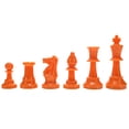 thumbnail image 1 of WE Games Color Bright Chess Pieces Half Set - Includes 17 Pieces in Orange, 1 of 8