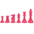 thumbnail image 1 of WE Games Color Bright Chess Pieces Half Set - Includes 17 Pieces in Pink, 1 of 7