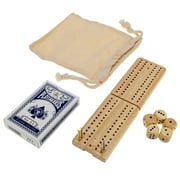 WE Games Cribbage and More Travel Game Pack - Solid Wood Board