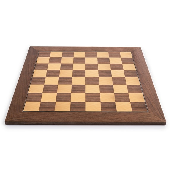 WE Games Deluxe Walnut Wood Chessboard with Storage Box – Handmade in Spain, 20 in.