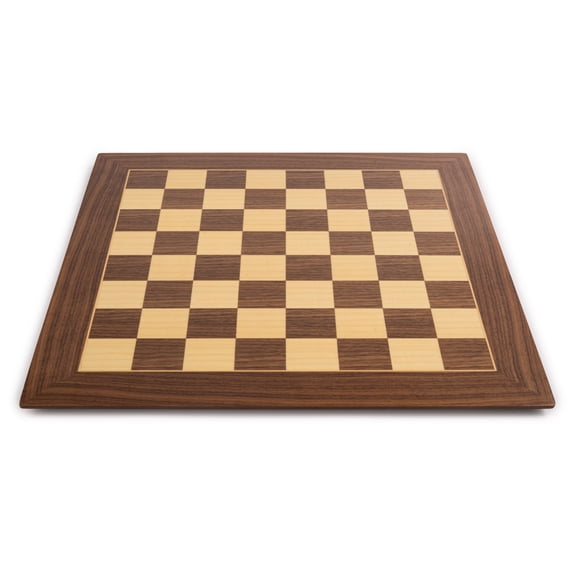 WE Games Deluxe Walnut Wood Chessboard with Storage Box – Handmade in Spain, 20 in.