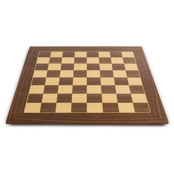 WE Games Deluxe Walnut Wood Chessboard with Storage Box – Handmade in Spain, 20 in.