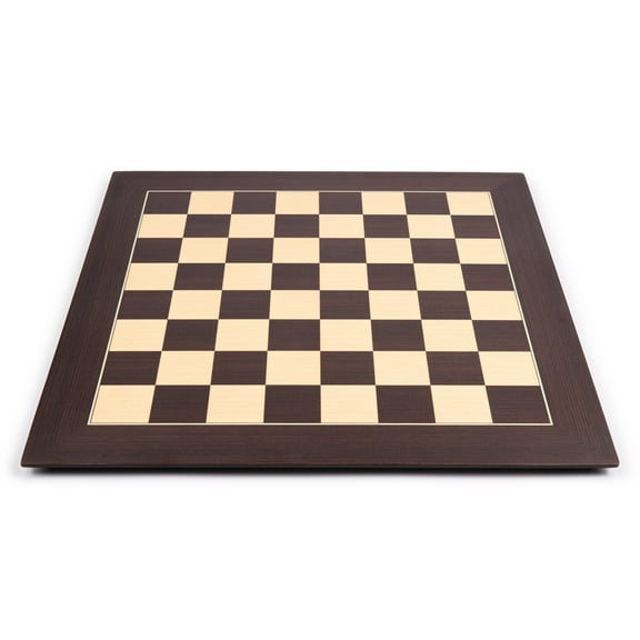 WE Games Deluxe Wenge Wood Chessboard with Storage Box - Handmade in Spain, 20 in.