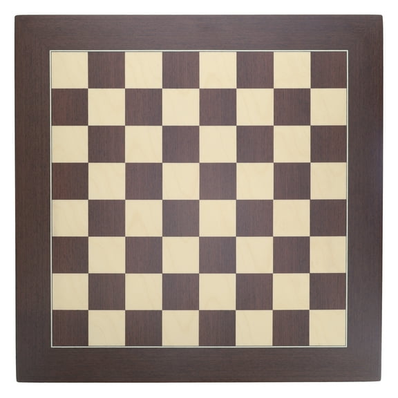 WE Games Deluxe Wenge and Sycamore Wooden Chess Board - 21.625 inches