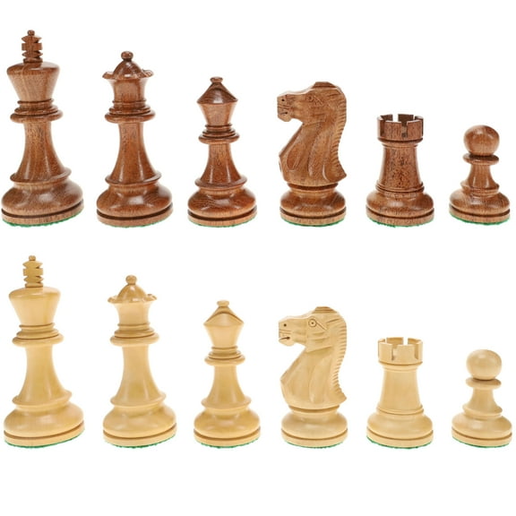 WE Games English Staunton Chess Pieces, Weighted with 4 in. King