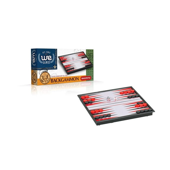 WE Games Foldable Magnetic Travel Backgammon Set - 8 in.