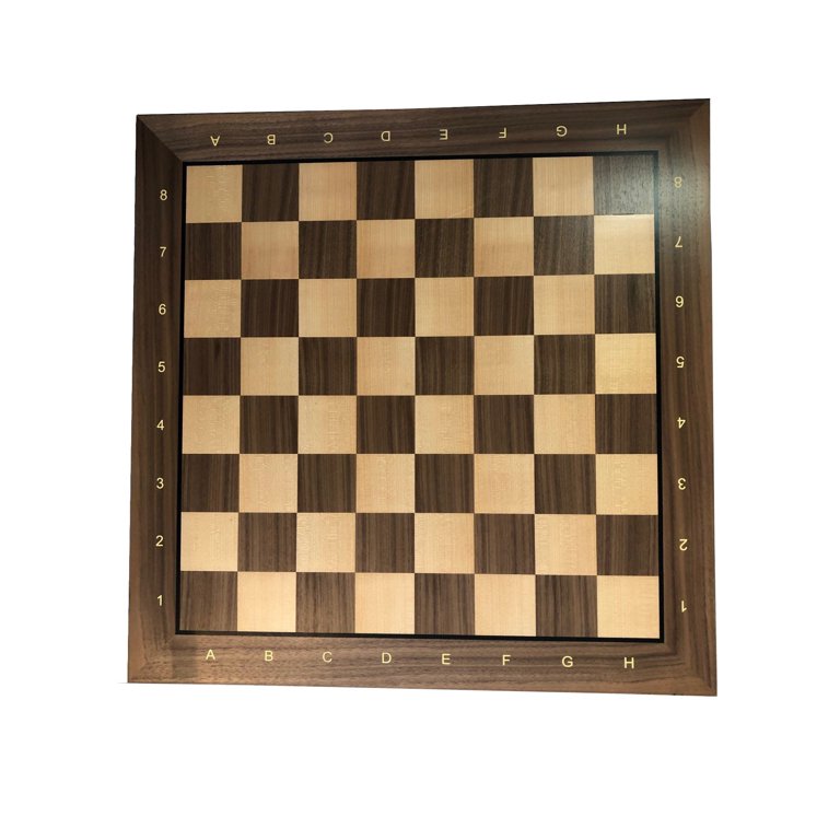 19.7” wooden chess board walnut without coordinates