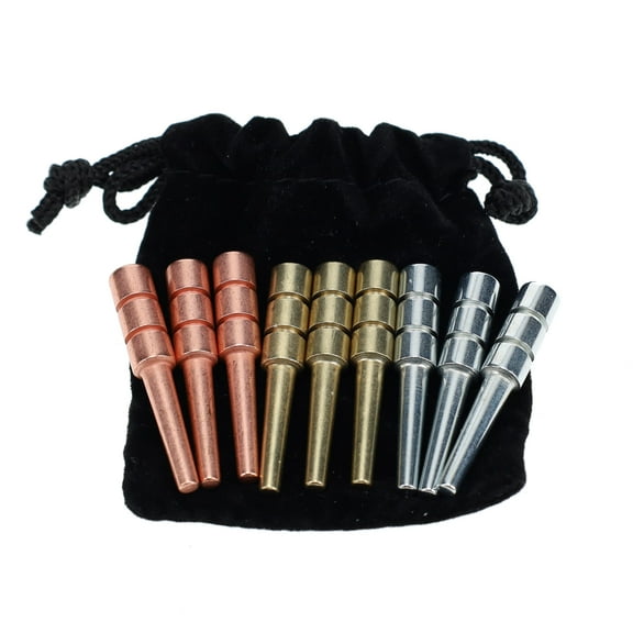 WE Games King-Size Ultimate Cribbage Pegs - Set of 9 - Brass, Chrome, Copper