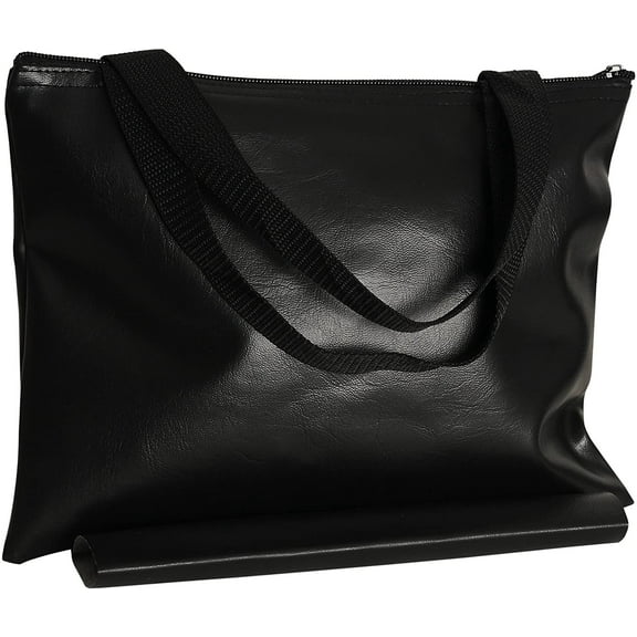 WE Games Leatherette Chess Bag - 12 in. - Waterproof Vinyl - Black