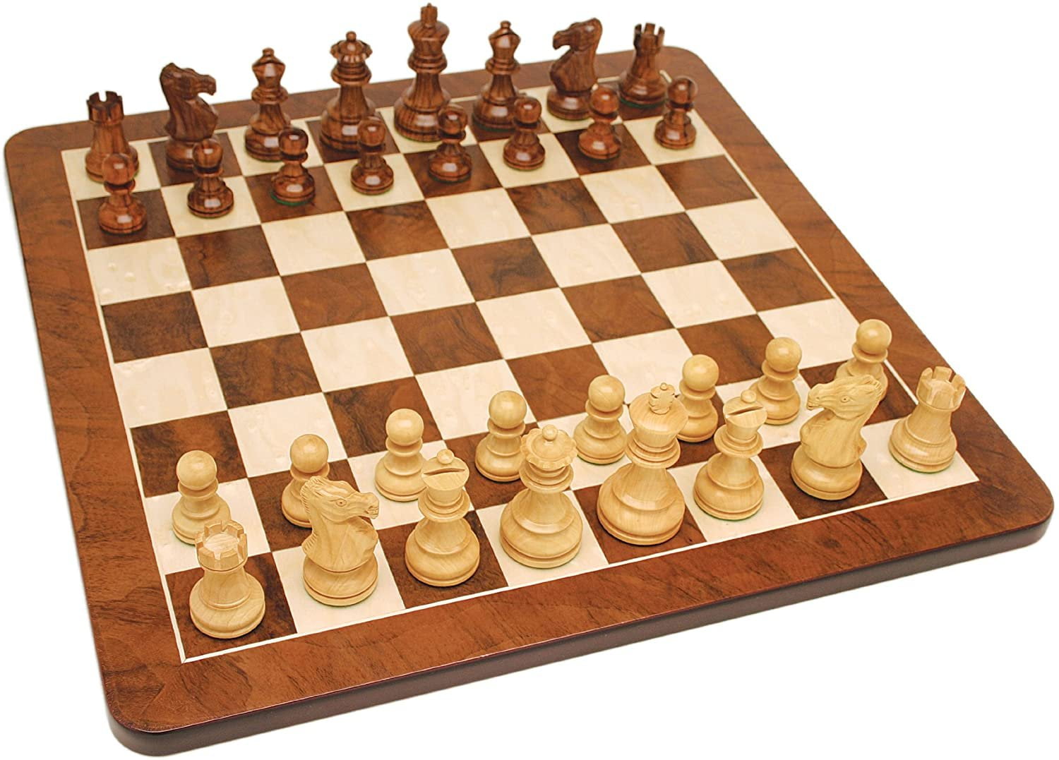 WE Games Luxury English Style Chess Set - Weighted Pieces & Walnut