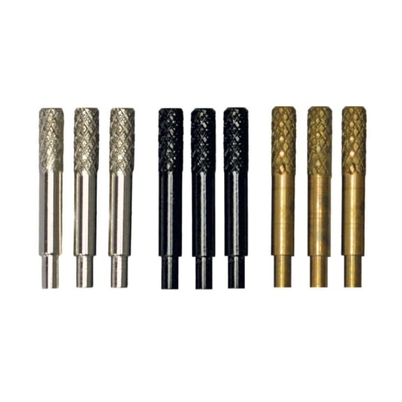 WE Games Machined Metal Cribbage Peg - Set of 9 - Brass, Silver & Black