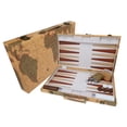 thumbnail image 1 of WE Games Map Design Backgammon Set - 18 inch with Stitched Points, 1 of 11