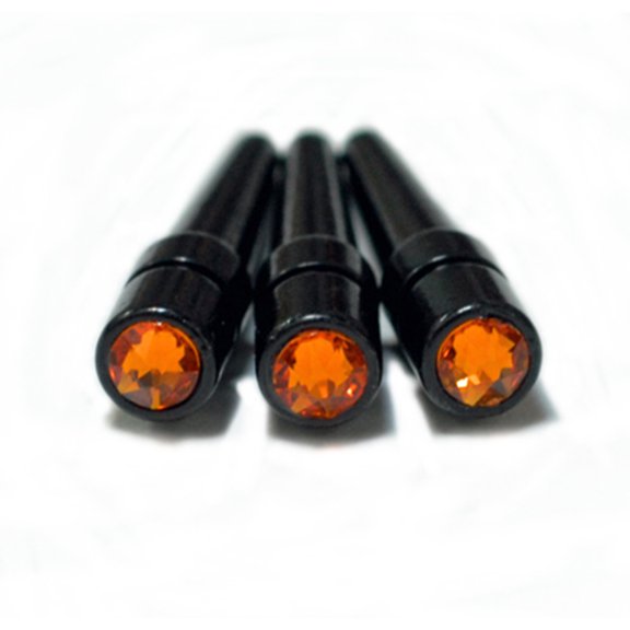 WE Games Metal Cribbage Pegs - Swarovski Crystals - Set of 3 - Sun Orange